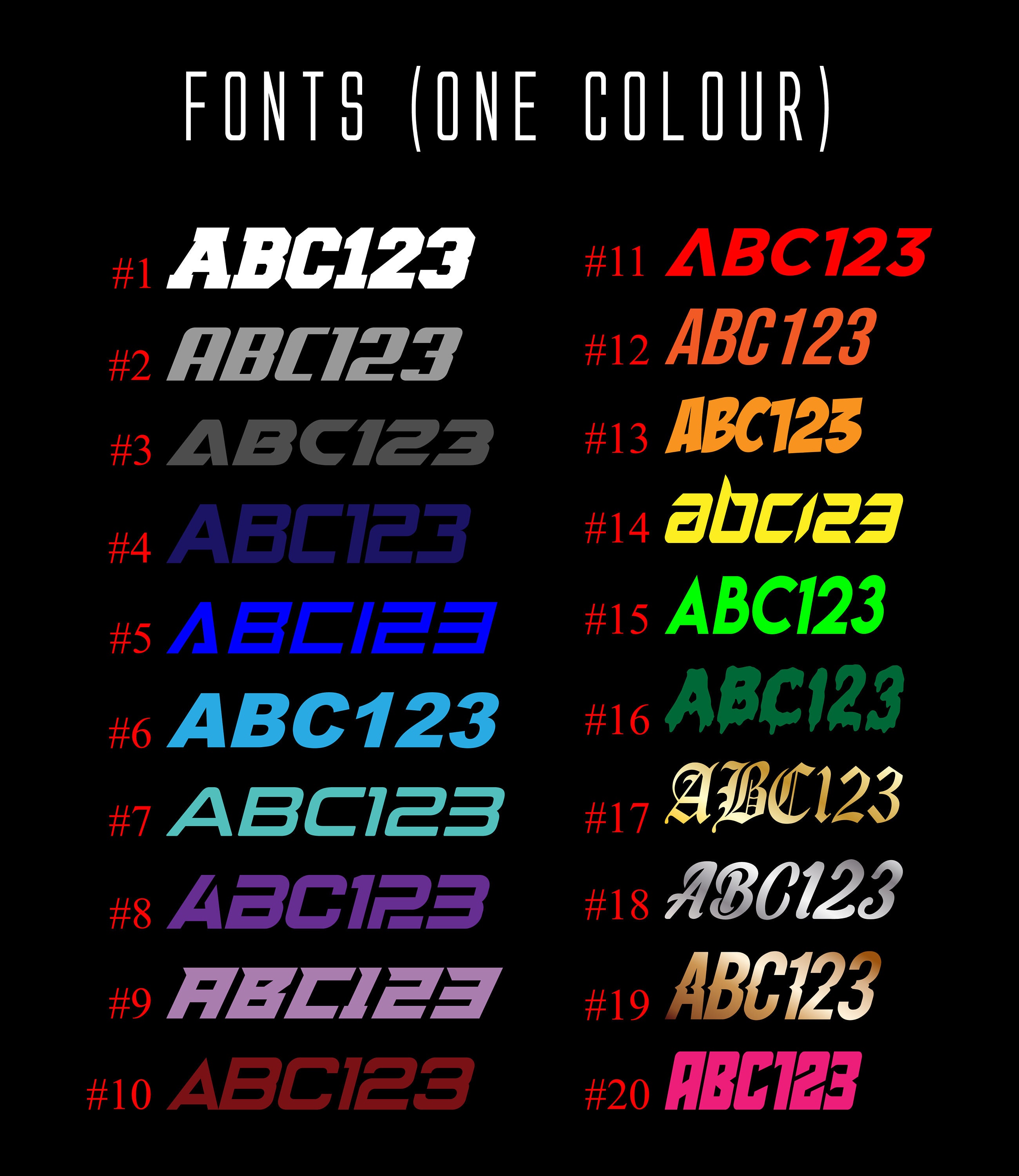 Custom Snowmobile Registration Number Decals / 20 Fonts and Etsy