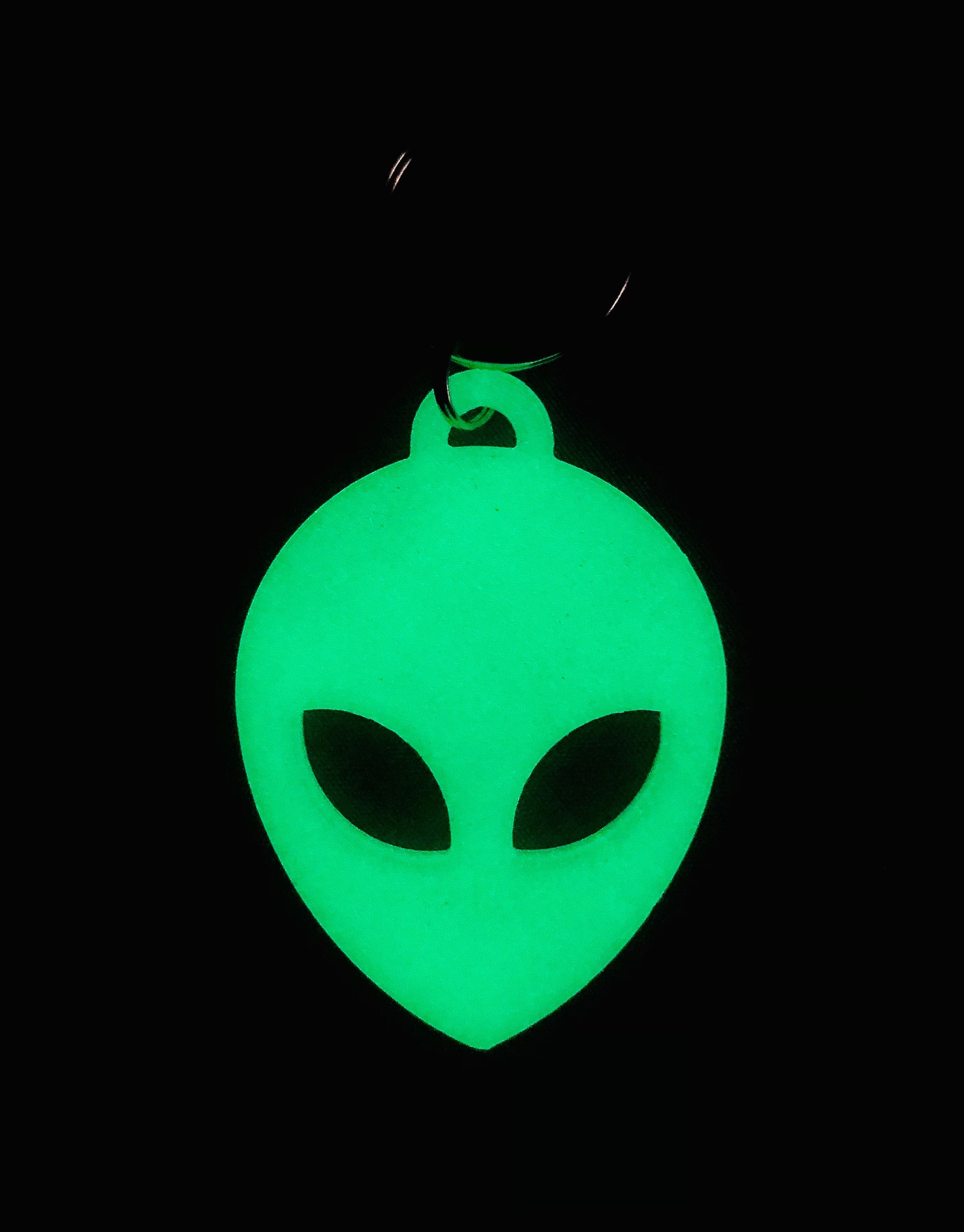Glow-in-the-dark Alien Keychain: 3d-printed PLA - Etsy