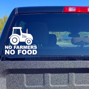 I Support Farmers Decal: Weatherproof Oracal 651 Vinyl