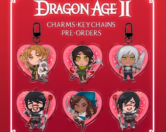 Dragon Age 2 Companion Acrylic epoxy Charms keychain (PRE-ORDER)