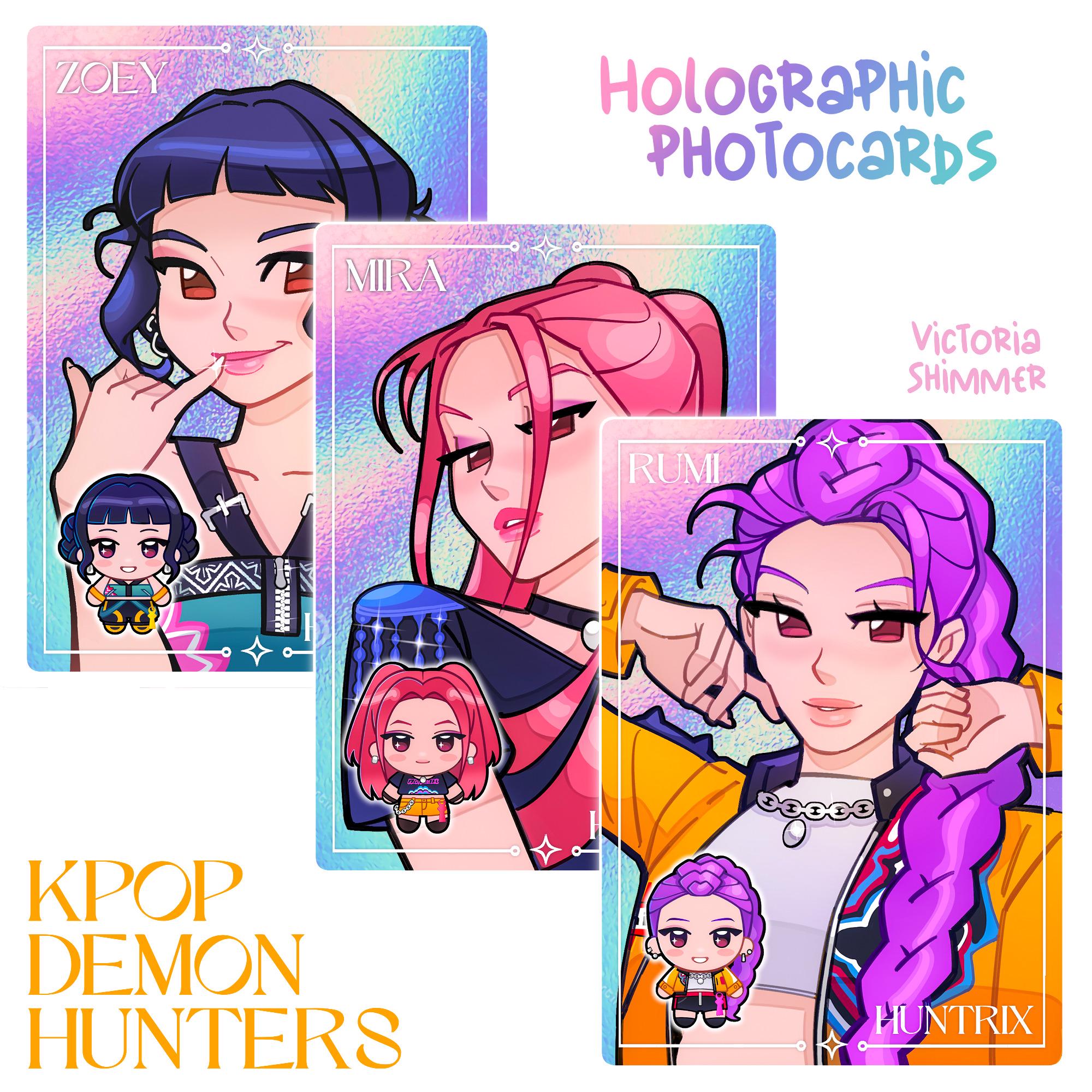 デーモンハンターズ DEMON HUNTERS HUNTRIX ルミ トレカ K-pop Demon Hunters • Huntrix Photocards (pre-order) - Etsy