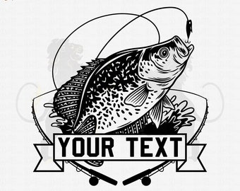 Crappie Fishing Svg, Fishing Svg, Crappie Fish Svg, Crappie Clipart, Crappie Vector, Crappie Cricut, Crappie  Cut file, Fish Shirt Svg Png