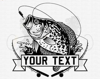 Crappie Fishing Svg, Fishing Svg, Crappie Fish Svg, Crappie Clipart, Crappie Vector, Crappie Cricut, Crappie  Cut file, Fish Shirt Svg Png