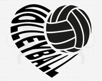 Volleyball Heart Svg, Volleyball Ball Svg, Volleyball Ball Vector, Volleyball Cricut, Volleyball Cutfile, Volleyball Svg Volleyball Clipart