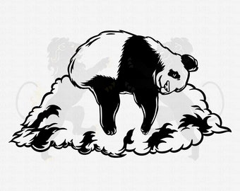 Panda Svg, Panda Clipart, Panda Vector, Panda Cut File, Panda Cricut, Cute Panda Svg, Panda Face Svg, Panda Silhouette, Png Eps Pdf Dxf