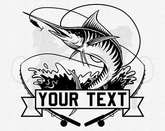 Marlin Fishing Svg, Fishing Svg, Marlin Fish Svg, Marlin Clipart, Marlin Vector, Marlin Cricut, Marlin Cut file, Marlin Fish Shirt Svg Png