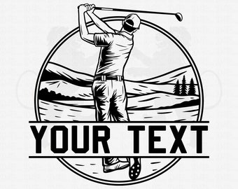 Golf Svg, Golf Name Frame Svg, Golf Ball Svg, Golf Clipart, Golf Cricut, Golf Vector, Golf Club Svg, Golf Cut File, Golfing Svg,Monogram Svg