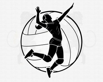 Volleyball Svg, Volleyball Player Svg, Volleyball Monogram Svg, Volleyball Clipart, Volleyball Cricut Cut file, Name Volleyball Svg Png Pdf
