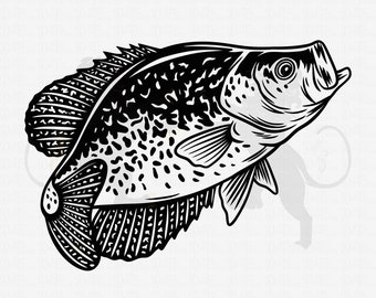 Crappie Fishing Svg, Fishing Svg, Crappie Fish Svg, Crappie Clipart, Crappie Vector, Crappie Cricut, Crappie  Cut file, Fish Shirt Svg Png