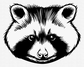 Raccoon Svg, Raccoon Face Svg, Raccoon Clipart, Raccoon Cutfile, Raccoon Cricut, Raccoon Vector, Raccoon Shirt, Peeking Raccoon Svg Pdf