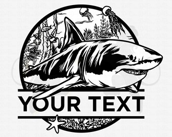 Shark Svg, Shark Clipart, Shark Vector, Shark Cricut, Shark Silhouette, Shark Cut File, Shark Shirt, Great White Svg, Jaw Svg, Vinyl Decal