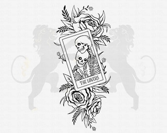 Skull Lovers Svg, Skull Svg, Dead Skeleton Love Svg, Gothic Svg, Skull Clipart, Lovers Svg, Skull Couple Svg, Gothic Lovers Svg, Skull Love