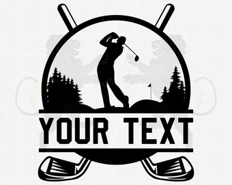 Golf Svg, Golf Name Frame Svg, Golf Ball Svg, Golf Clipart, Golf Cricut, Golf Vector, Golf Club Svg, Golf Cut File, Golfing Svg,Monogram Svg