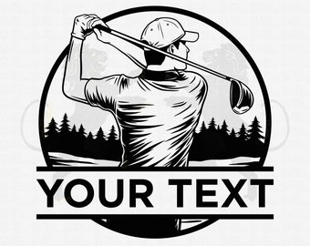 Golf Svg, Golf Name Frame Svg, Golf Ball Svg, Golf Clipart, Golf Cricut, Golf Vector, Golf Club Svg, Golf Cut File, Golfing Svg,Monogram Svg