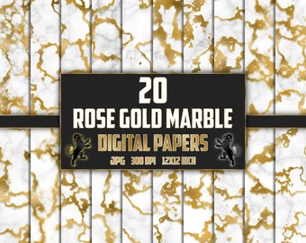 White Gold Marble Digital Paper, Marble Seamless Patterns, Marble Texture, Marble Background, Marble Digital Paper, Marble Print Gold foil