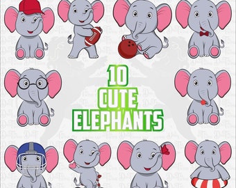 Elephant Svg, Elephant Clipart, Elephant Vector, Elephant Cut File, Elephant Cricut, Cute Elephant Svg, Elephant Face Svg Png Eps Pdf Dxf
