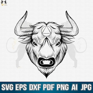 Bull Svg, Bull Clipart, Bull Vector, Bull Cut file, Bull Shirt, Bull Cricut, Bull Head Svg, Raging Bull Svg, Angry Bull Svg, Bull Skull Svg