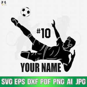 Fussball Svg, Fußballspieler Svg, Fußball Monogramm Svg, Fußball Clipart, Fussball Cricut Cut Datei, Name Fußball Svg, Fußball Shirt, Fußball Team Svg