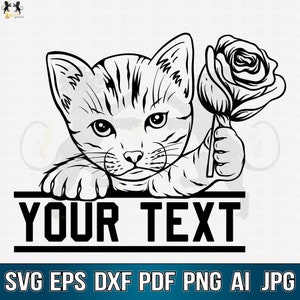 Cat Svg, Cute Cat Svg, Cat Clipart, Cat Cricut, Cat Cutfile, Peeking Cat Svg, Kitty Svg, Cat Printable, Cat Shirt Svg, Cat Vector,Kitten Svg