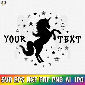 Unicorn Svg, Unicorn Name Svg, Unicorn Monogram Svg, Unicorn Vector, Unicorn Clipart, Unicorn Cricut, Unicorn Cut file, Unicorn Shirt Png