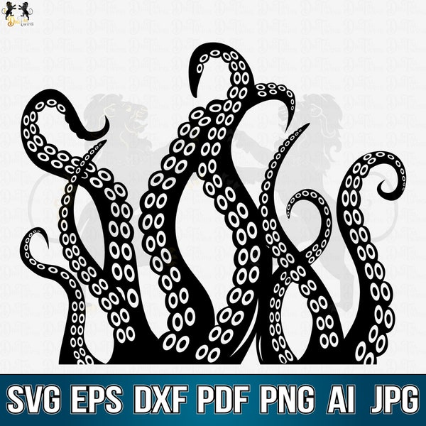 Octopus Tentacles Svg, Octopus Svg, Tentacle Svg, Tentacles Clipart, Kraken Svg, Tentacles Vector, Tentacles Cutfile, Tentacles Cricut PNG