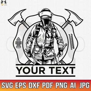 Firefighter Svg, Firefighter Name Frame Svg, Firemen Svg, Firefighter Clipart, Firefighter Cricut, Firefighter Vector, Firefighter Cut File