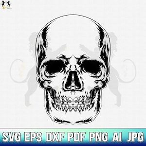 Skull With Braces Svg, Skull Svg, Skull Clipart, Skull Vector, Skull Cricut, Skull Cut Files, Skull Shirt, Skull Head Svg, Skeleton Svg Png