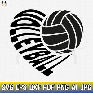 Volleyball Heart Svg, Volleyball Ball Svg, Volleyball Ball Vector, Volleyball Cricut, Volleyball Cutfile, Volleyball Svg Volleyball Clipart