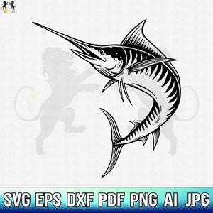 Marlin Fishing Svg, Fishing Svg, Marlin Fish Svg, Marlin Clipart, Marlin Vector, Marlin Cricut, Marlin Cut file, Marlin Fish Shirt Svg Png