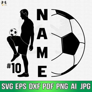 Soccer Svg, Soccer Player Svg, Soccer Monogram Svg, Soccer Clipart, Soccer Cricut Cut file, Name Soccer Svg, Soccer Shirt, Soccer Team Svg