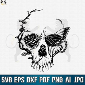 Totenkopf Schmetterling SVG, Totenkopf SVG, Totenkopf Schmetterling Clipart, Gothic Totenkopf, Totenkopf SVG, Totenkopf Shirt, Totenkopf Shirt, Totenkopf