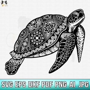 Schildkröte Mandala Svg, Schildkröte Svg, Mandala Svg, Meeresschildkröte Svg, Schildkröte Zentangle Svg, Schildkröte Clipart, Schildkröte Cricut, Ocean Svg
