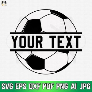 Soccer Svg, Soccer Name Frame Svg, Soccer Ball Svg, Soccer Clipart, Soccer Cricut, Soccer Vector, Soccer Cut File, Soccer Monogram Svg PNG