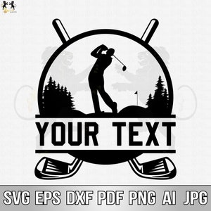 Golf Svg, Golf Name Frame Svg, Golf Ball Svg, Golf Clipart, Golf Cricut, Golf Vector, Golf Club Svg, Golf Cut File, Golfing Svg,Monogram Svg