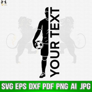 Fussball Svg, Fußballspieler Svg, Fußball Monogramm Svg, Fußball Clipart, Fussball Cricut Cut Datei, Name Fußball Svg, Fußball Shirt, Fußball Team Svg