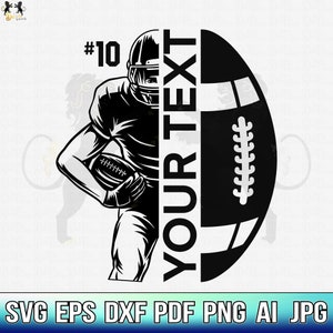 Fußballspieler Svg, Football Svg, Football Name Svg, Football Cut Files, Football Cricut, Football Team Shirts Svg, Football Season Svg Png