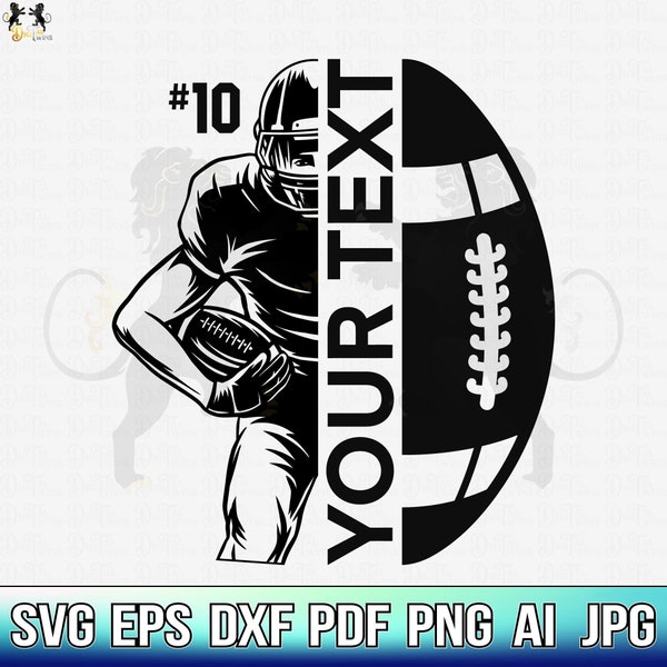 Football Player Svg, Football Svg, Football Name Svg, Football Cut Files, Football Cricut, Football team shirts Svg, Football Season Svg Png