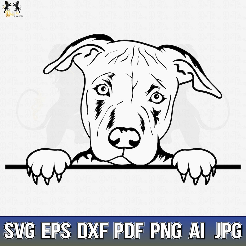 Pitbull Svg American Pit Bull Svg Pitbull Clipart Pitbull - Etsy