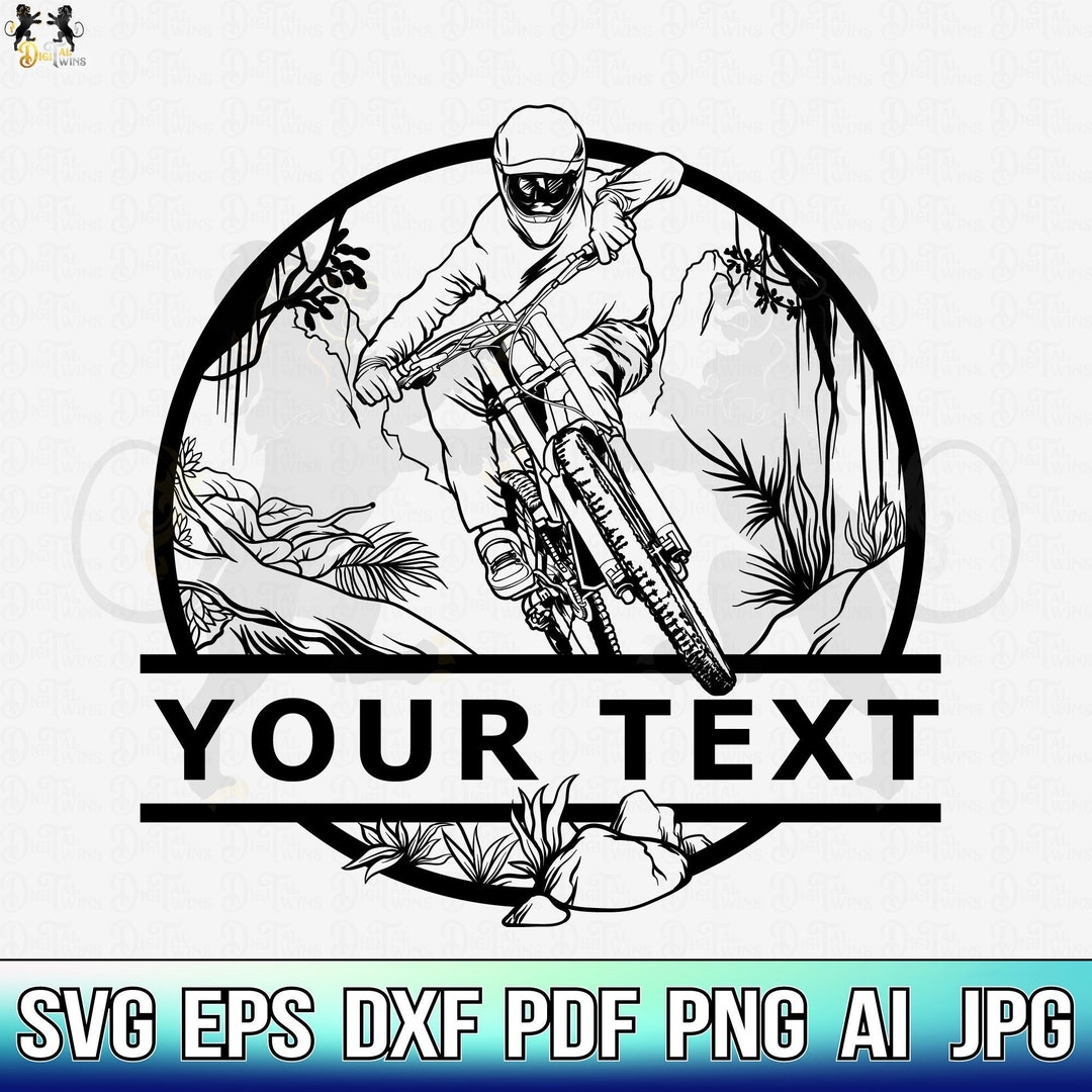Mountain Bike Name Svg, Bike Svg, Bicycle Svg, Cyclist Svg, Racing Bike