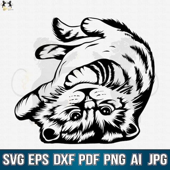 Cat Svg, Cute Cat Svg, Cat Clipart, Cat Cricut, Cat Cutfile, Peeking Cat Svg, Kitty Svg, Cat Printable, Cat Shirt Svg, Cat Vector,Kitten Svg