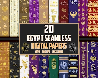Egypt Digital Paper, Egypt Seamless Pattern, Hieroglyphics Scrapbook Paper, Egyptian Digital Paper, Egypt Background Egypt Clipart Egypt svg