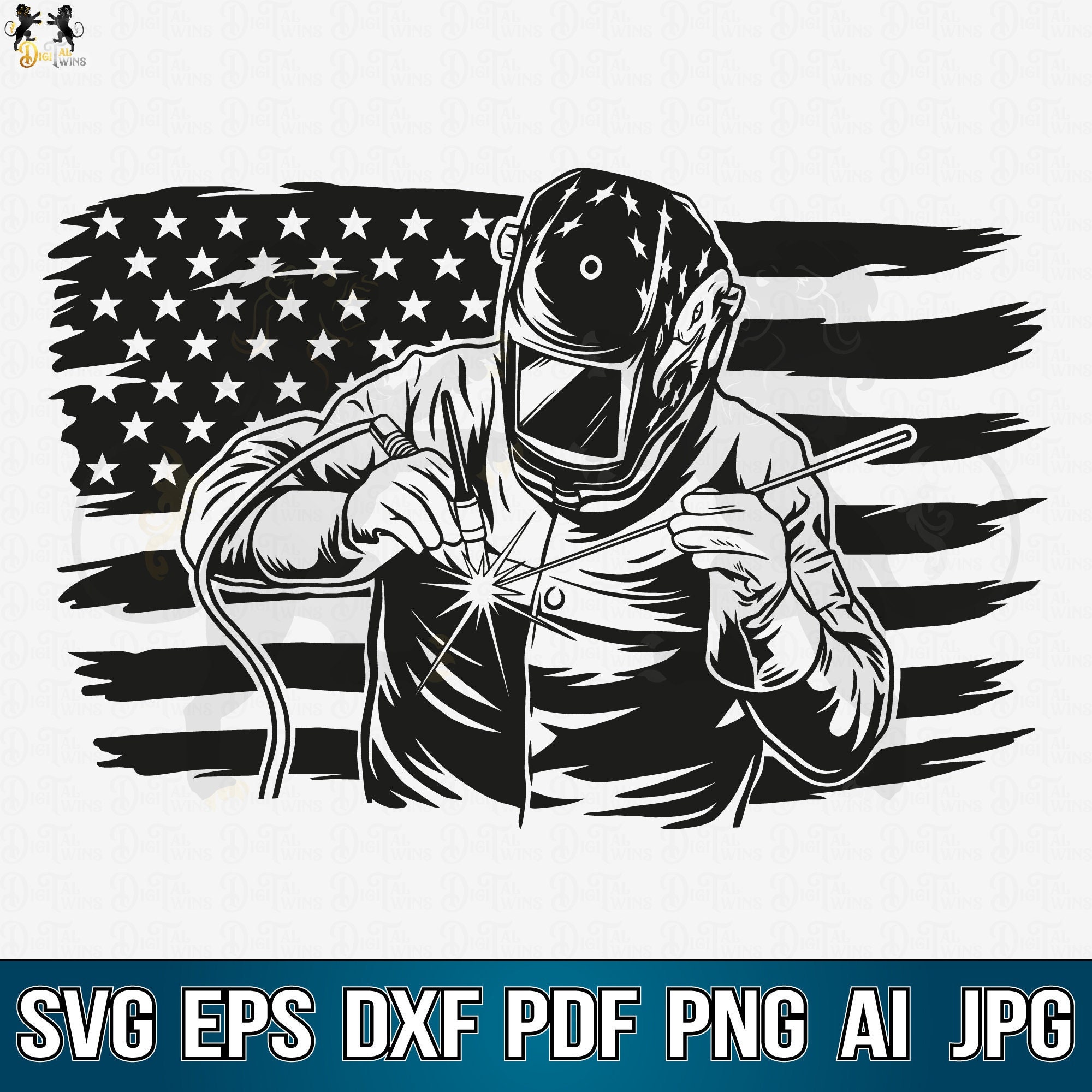Welder With USA Flag Svg Welder Svg Welding Svg Welder - Etsy
