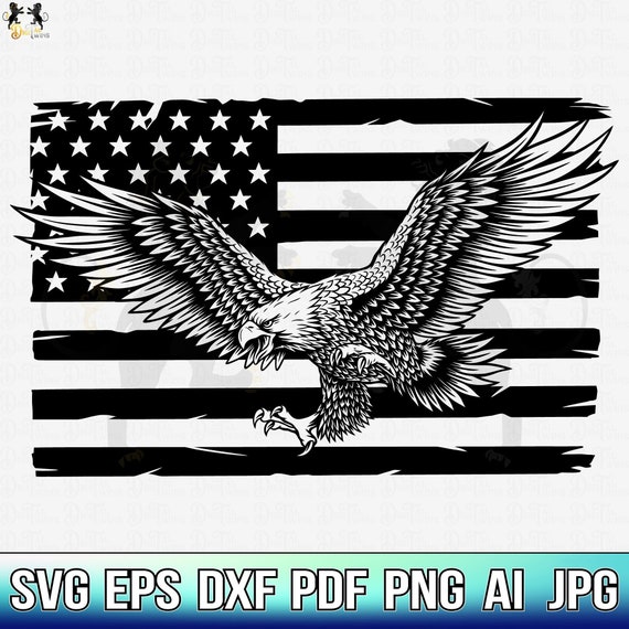 Eagle through Flag Svg, Eagle With Flag Svg, Eagle USA Svg, American Eagle Svg, Eagle Through Flag Svg, American Flag Svg, Patriotic Svg