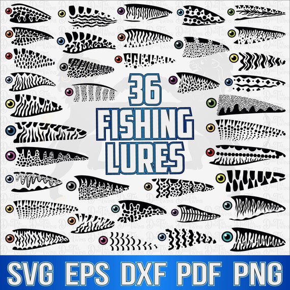 3 Fish Lure Digital Downloads Fish Lure Svg Fishing Lure 