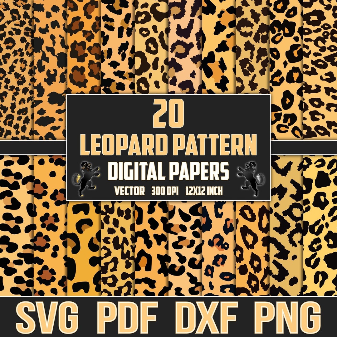 Leopard Digital Paper, Leopard Seamless Pattern, Leopard Print Svg ...