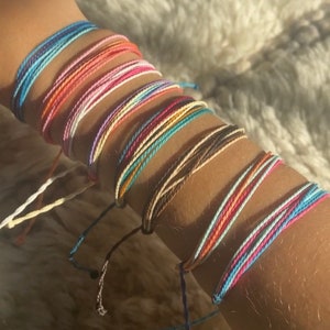 wax cord bracelet |adjustable and waterproof| pura vida inspired bracelet| summer bracelet