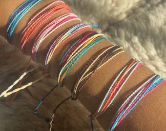 wax cord bracelet |adjustable and waterproof| pura vida inspired bracelet| summer bracelet