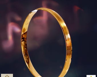 Handmade Sikh Kara, Gold Plated Kada, Small & Large Sizes