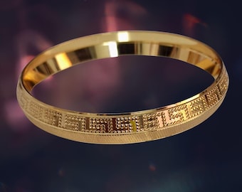 ステンレススチール製パンジャビ・シク教カダ：7ラインユニセックス