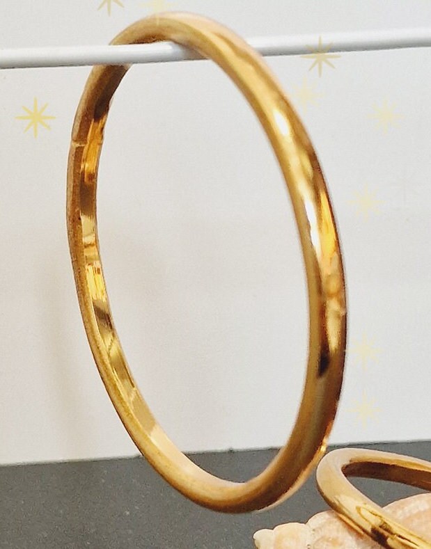 Kapa Sikh Kara Gold Micron Gold Plated Kara Small & Large